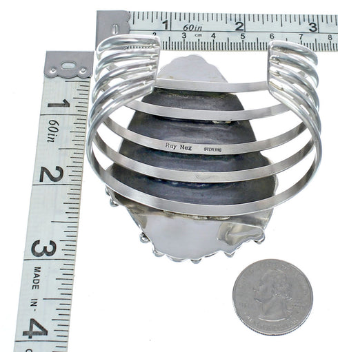Sterling Silver And Oyster Shell Navajo Cuff Bracelet AX121716